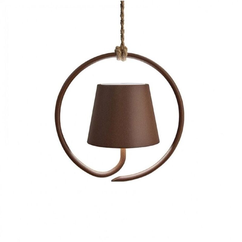Zafferano - Lampe à suspension led Poldina Corten, rechargeable et dimmable