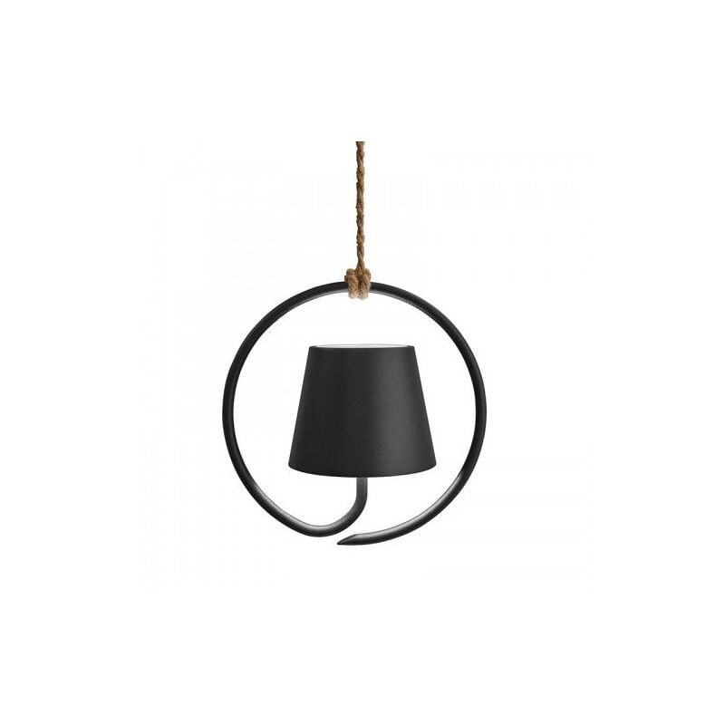 Zafferano - Lampe à suspension led Poldina Gris Foncé, rechargeable et dimmable