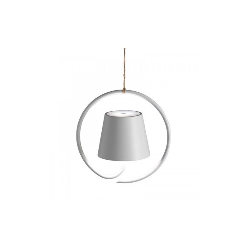 Zafferano - Lampe à suspension led rechargeable et dimmable Poldina Bianca Zafferano - Lampe à suspension led rechargeable et dimmable Poldina Bianca