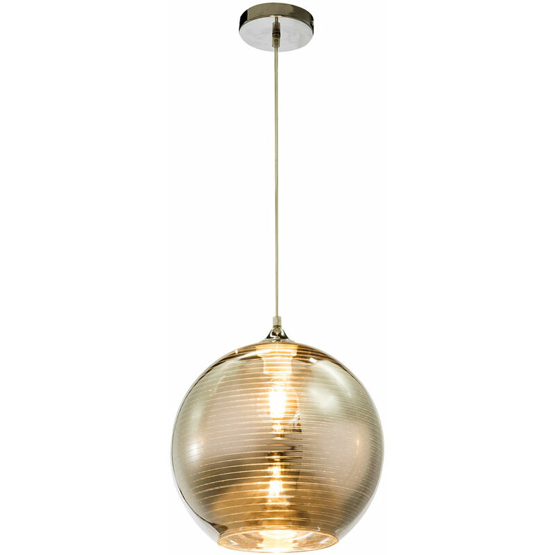 Etc-shop - Lampe à suspension de plafond boule de verre télécommande lumières en verre dimmable dans un ensemble comprenant des lampes à LED RVB