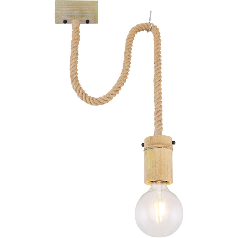 Globo - Suspension Bambou & Corde Noire Style Rustique