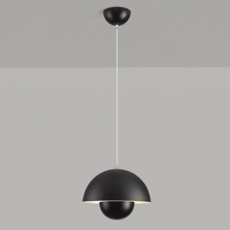 Suspension Luminaire Moderne Simple Lampe à Suspension Abat-jour Créatif Lustre Plafonnier Noir Ø23CM Suspension Luminaire Moderne Simple Lampe à Suspension Abat-jour Créatif Lustre Plafonnier Noir Ø23CM