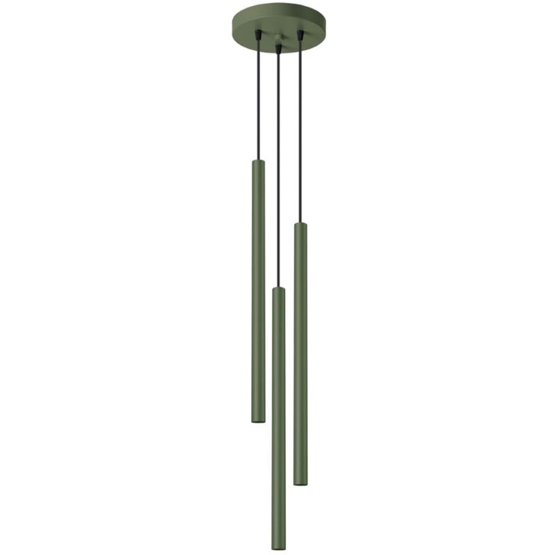 Sollux - Lampe à suspension Pastelo acier 3xG9 19.5cm