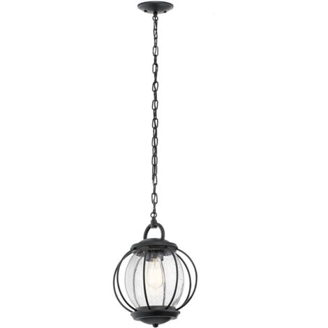 Lampe à suspension plafonnier suspension acier noir D 27,9 cm lampe de salle à manger