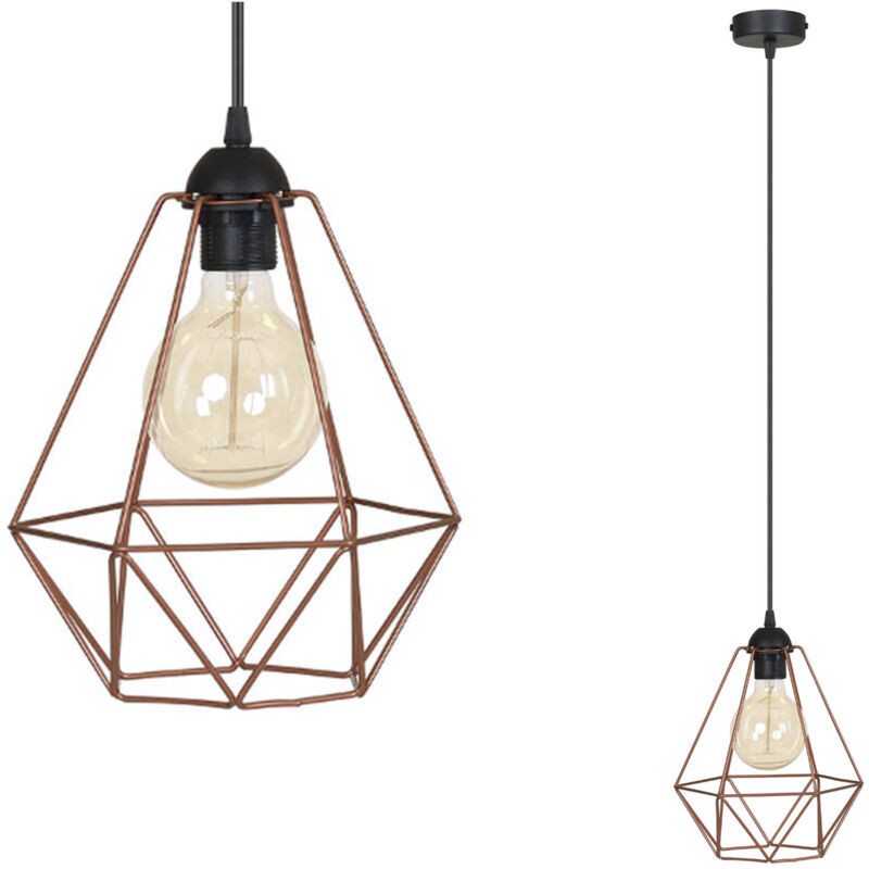 Lampe à suspension rétro Edison en cuivre LOFT originale