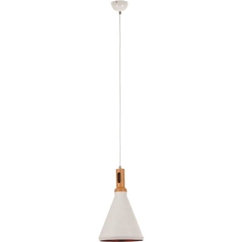 Epikasa - Suspension Selene, Métal, Blanc, Or, 24,5x24,5x135 cm