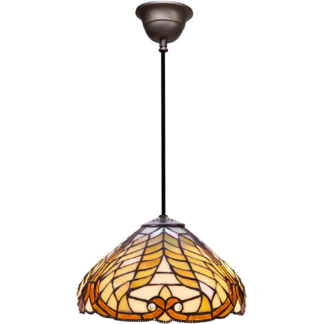 Lampe à suspension série Tiffany Dalí avec câble D-30cm