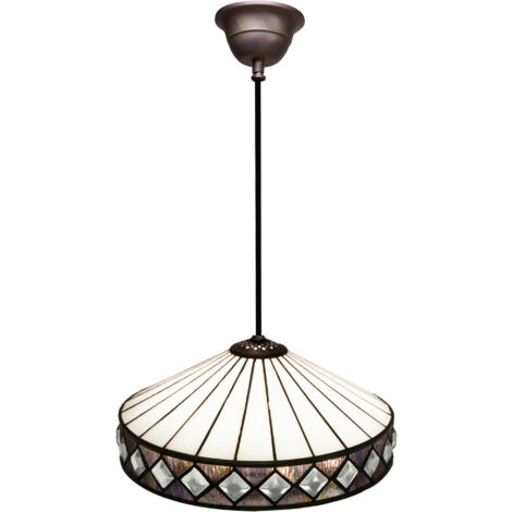 Lampe à suspension série Tiffany Ilumina avec câble D-30cm