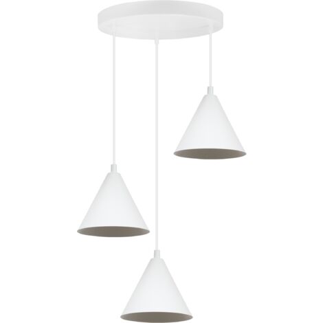 LAMPE À SUSPENSION SOHO BLANCHE 3 PL 14 CM E14