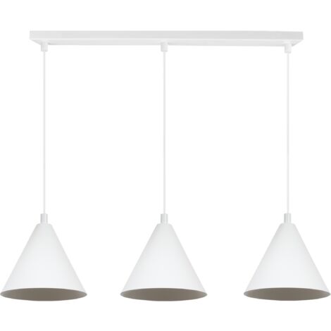 LAMPE À SUSPENSION SOHO BLANCHE 3 PL 14 CM E14