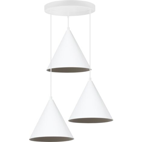 LAMPE À SUSPENSION SOHO BLANCHE 3 PL 25 CM E27