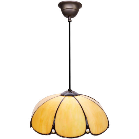 Lampe à suspension Tiffany série Virginia avec câble D-30cm