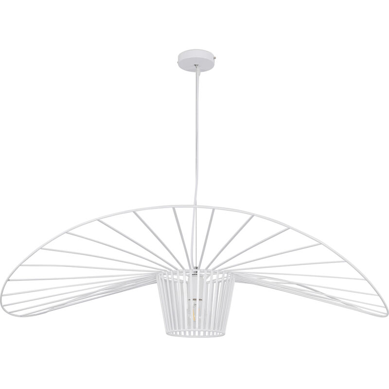 Lampe A Suspension Verticale 80cm Metal Blanc A36295631