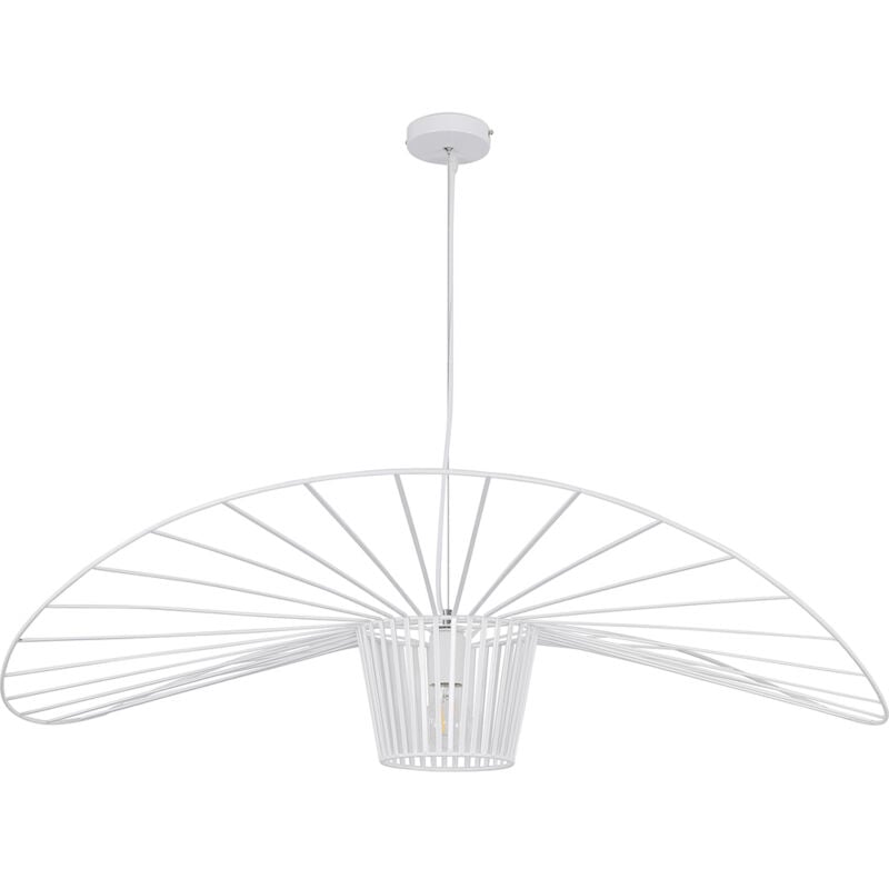Privatefloor - Lampe de Plafond - Lampe Suspendue Design Pamela - 80cm - Vertical Blanc