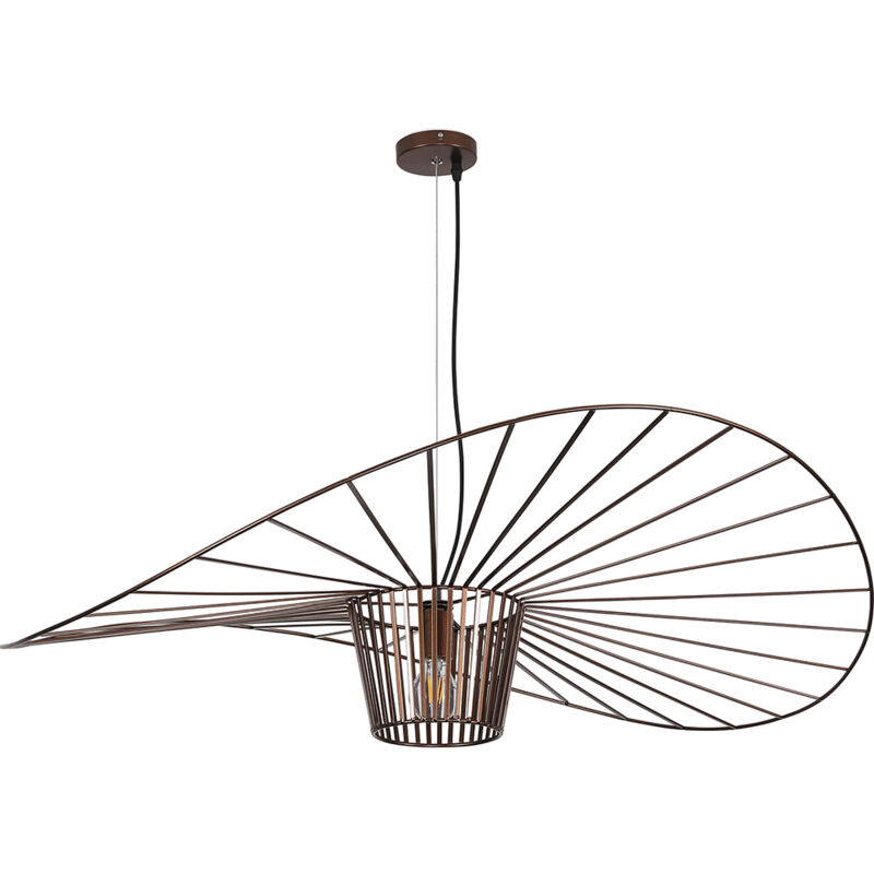 Lampe de Plafond - Lampe Suspendue Design Pamela - 80cm - Vertical Marron