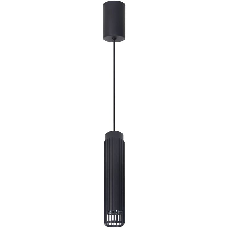 LAMPE À SUSPENSION VERTICALE NOIRE 1xGU10