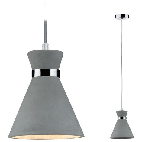 Lampe à suspension Verve IP44 1 en béton léger / chrome 708,90