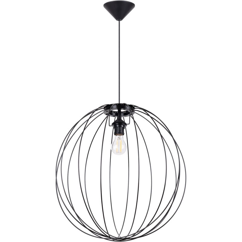 Sollux - Lampe à suspension Ziro acier 1xE27 50cm