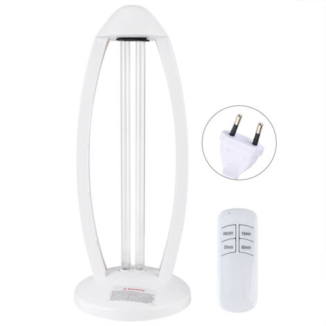 Lampe à tube double UV avec télécommande et minuterie, pour usage domestique et hospitalier, prise EU 220V