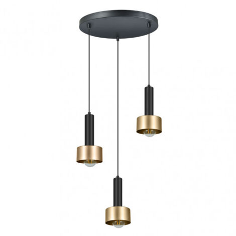 lampe allende 3xe27 schwarz/gold regx35x35 cm