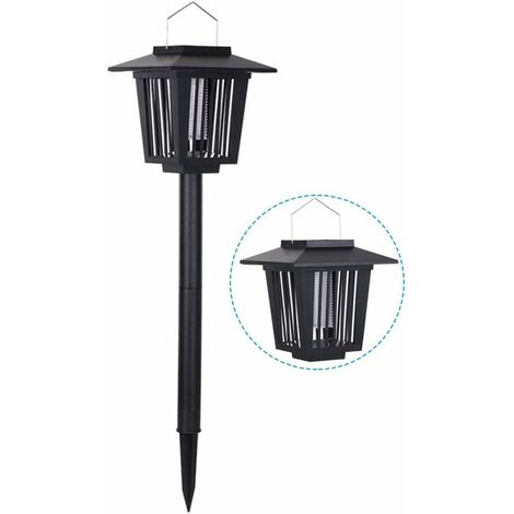 Lampe Anti-Moustique Solaire Lampe LED Lumière Blanche/Violete Eclairage et Tue-Moustique Lampe Solaire de Jardin/Pelouse