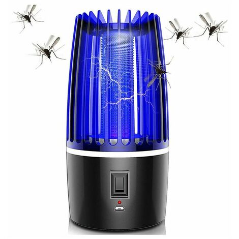 Lampe Anti Moustique USB, Tue Mouche Electrique Interieur, Anti Moustique  Rechargeable, Anti Insectes Exterieur Répulsif Mouche UV Lampe Piège
