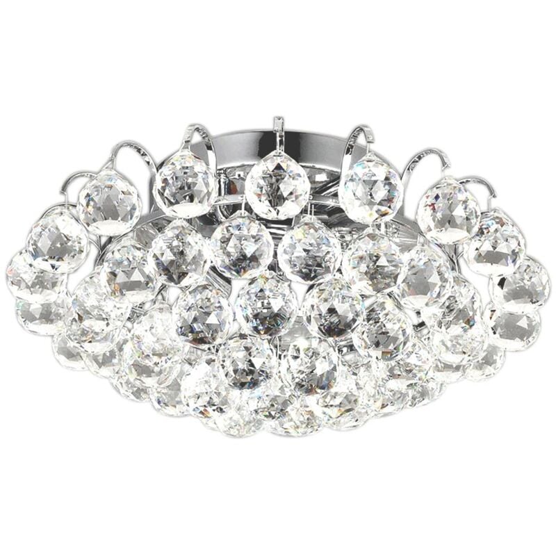 Toolight - plafonnier APP783-3C cristal ronde 3-POINTS de lumière E14