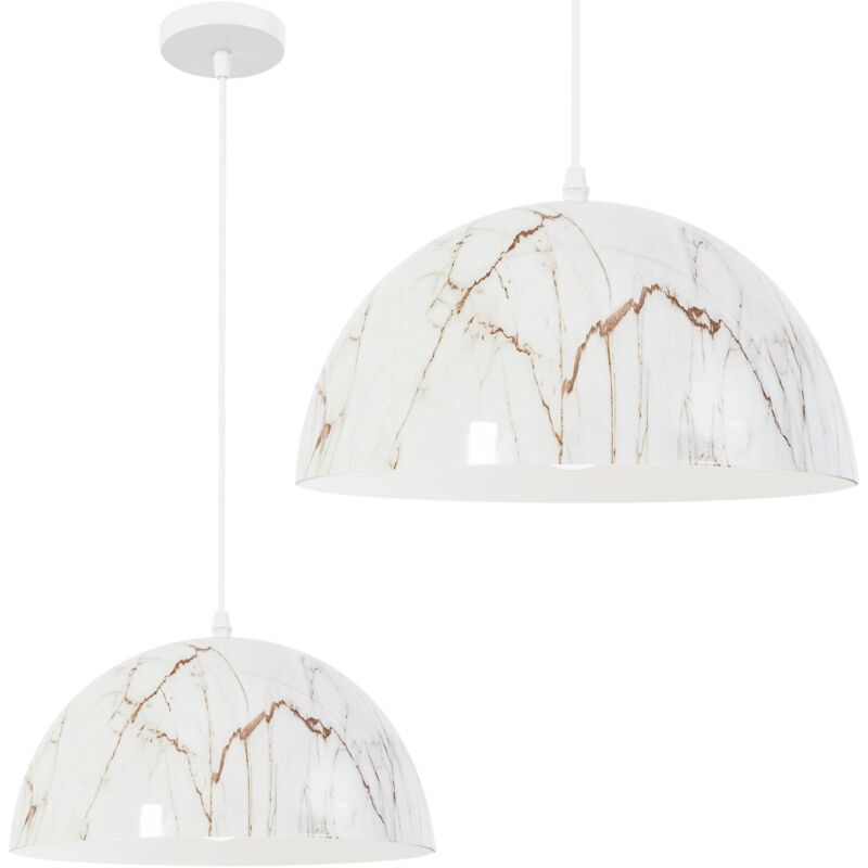 Toolight - lampe suspendue APP911-1CP marbre ronde 1-POINTS de lumière E27 30X15CM