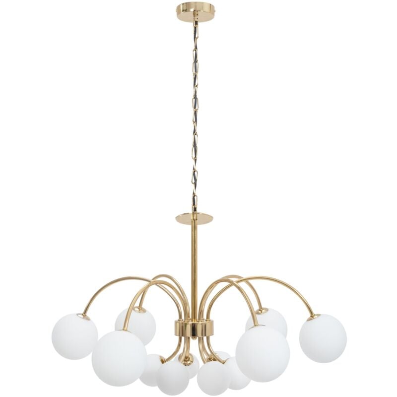 Lampe suspendue APP962-12CP glamour or 12-POINTS de lumière E27 75X75X50-108CM