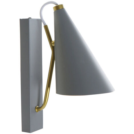 Lampe Applique Métal 12X25X29 E27 Gris Clair