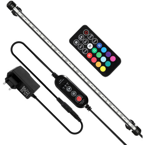 Lampe Aquarium LED, RGB avec télécommande sans fil Étanche LED Lumière Aquarium D'éclairage-112.5cm