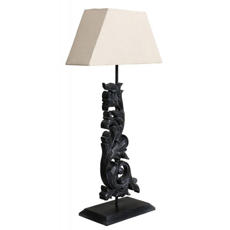 Decoration D ’ Autrefois - Lampe arabesque - Résine - Noir - Interior's