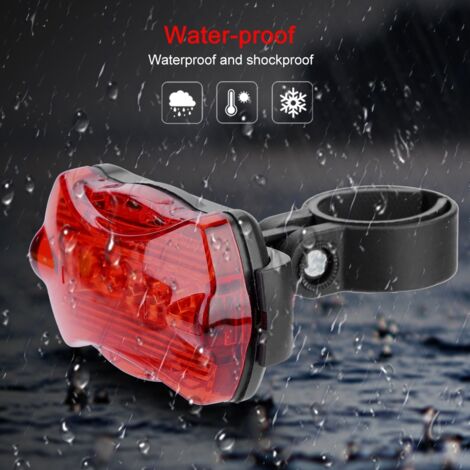 Lampe arrière vélo 5 LED, feu stop pour cyclisme, accessoire éclairage sécurité