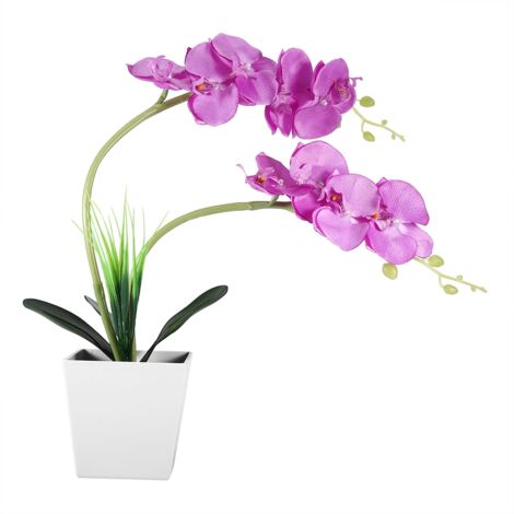 Lampe artificielle à 9 LED en forme de pot de fleurs, simulation de phalaenopsis, lampe pour bonsaï, décoration DIY pour la maison