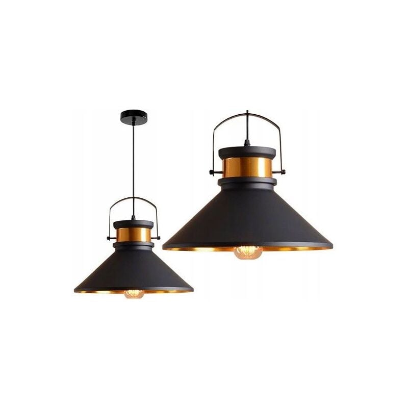 Toolight - lampe suspendue APP174-1CP asti b noir rose or 38X31 cm E27