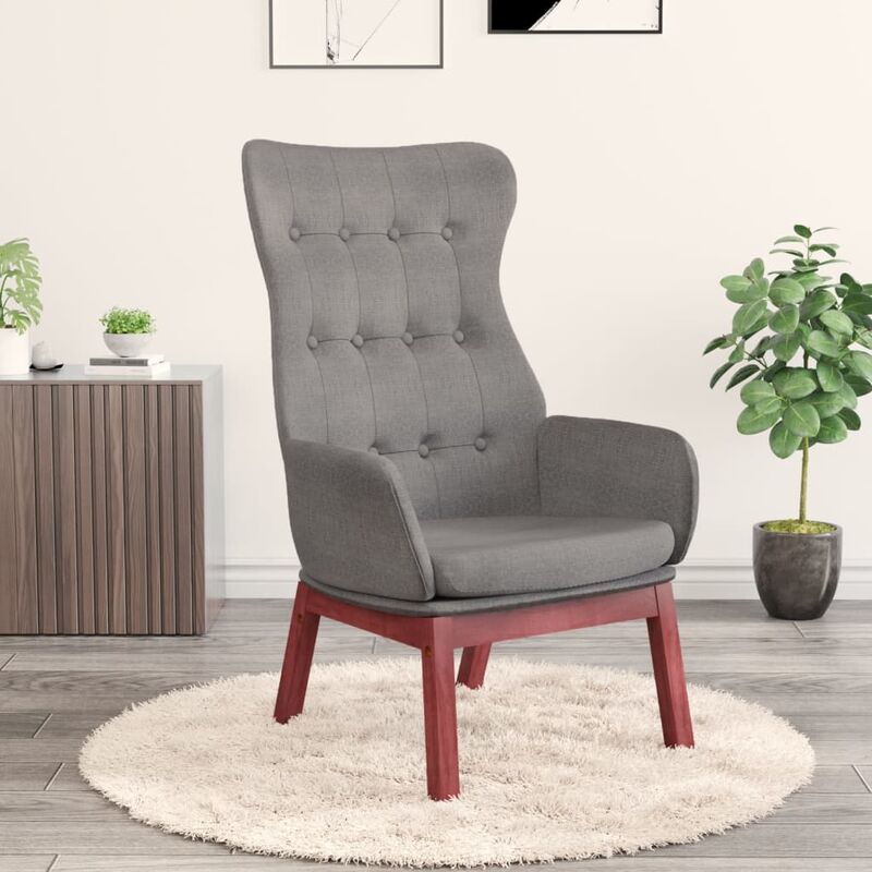 Fauteuil avec murs en tissu et pieds en bois disponibles dans divers coloi Couleur : Gris clair