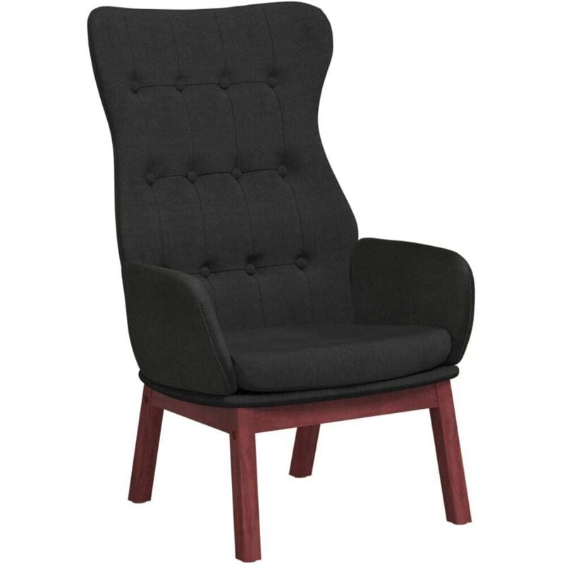 Chaise de relaxation Noir Tissu vidaXL