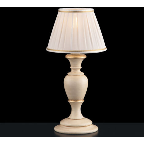 Lampe aus Holz und Elfenbein Zellstoff und Blattgold 1 Licht cm 36