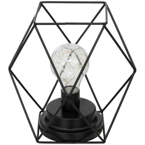 Lampe aus schwarzem Metall Madi H18cm -