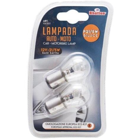Lampe Auto-Moto X2 - Homologation Européenne Ece-R37, 12V - P21/5W