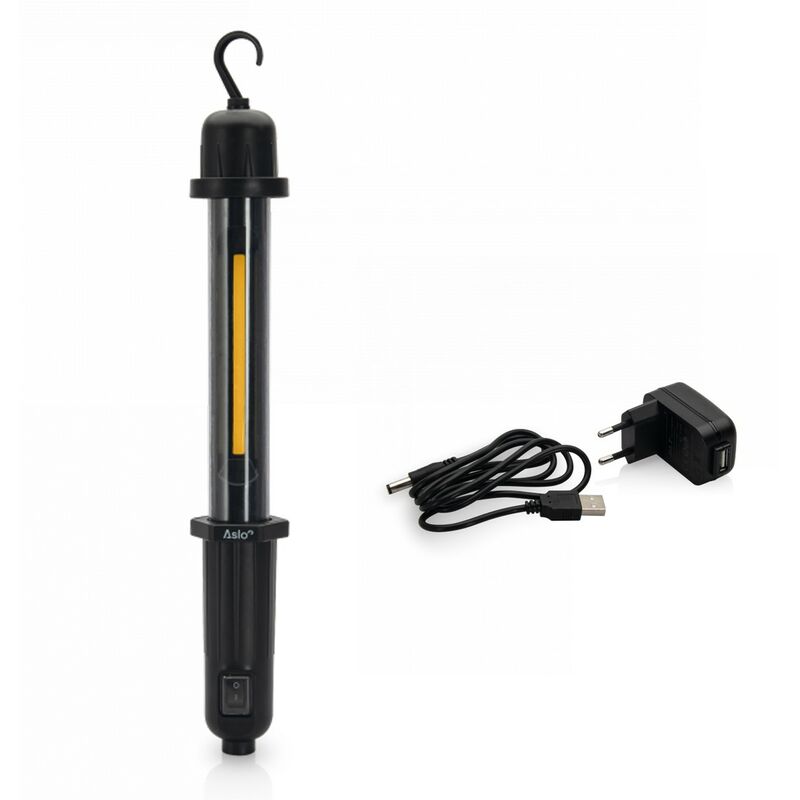 Lampe Led Baladeuse 3W sans fil Batterie lithium Chargeur + Port usb Autonomie 4h Aslo