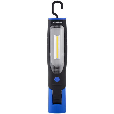 Lampe Baladeuse Torche Lampe de Poche LED sans Fil Rechargeable USB Aimantée Puissante, LED 4W Avant et LED 3W Top avec Deux Crochets, Batterie Lithium 2600mAh de [Classe énergétique A+]