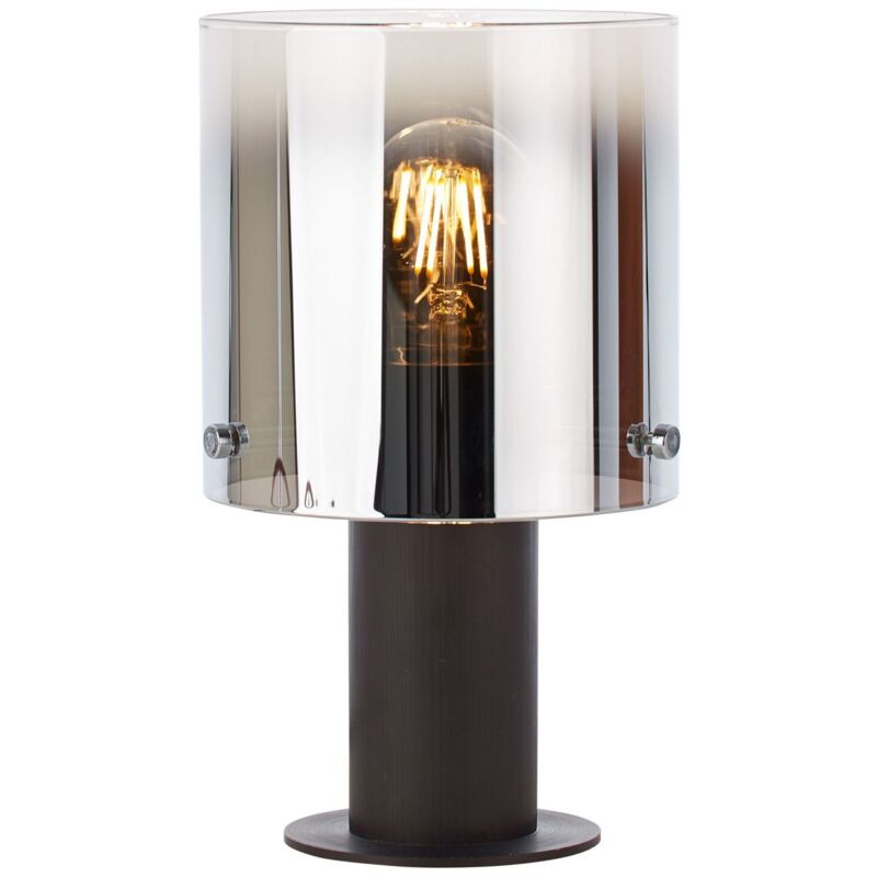 Lampe de table Beth café / verre fumé 1x A60, E27, 60W, lampes normales gf non spécifiées. Avec interrupteur à cordon Convient aux lampes led Lampe de table Beth café / verre fumé 1x A60, E27, 60W, lampes normales gf non spécifiées. Avec interrupteur à cordon Convient aux lampes led