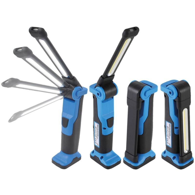 Bgs Technic - Lampe baladeuse pliable cob led crochet et aimant