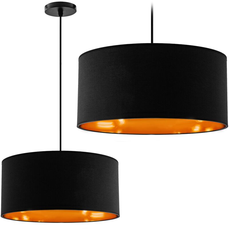 Lampe suspendue APP621-1CP noir or unique 44X25 cm 1-POINTS de lumière E27