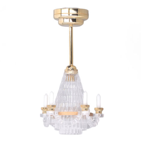 Lampe Bougie Miniature 1:12 Style Européen Vintage pour Maison de Poupée - Accessoire Décoratif Élégant
