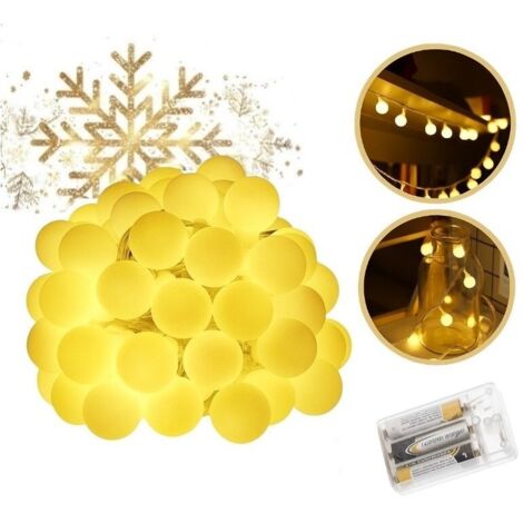 Lampe boule intérieure/extérieure 71 LED blanc chaud, 2 modes LAMP46