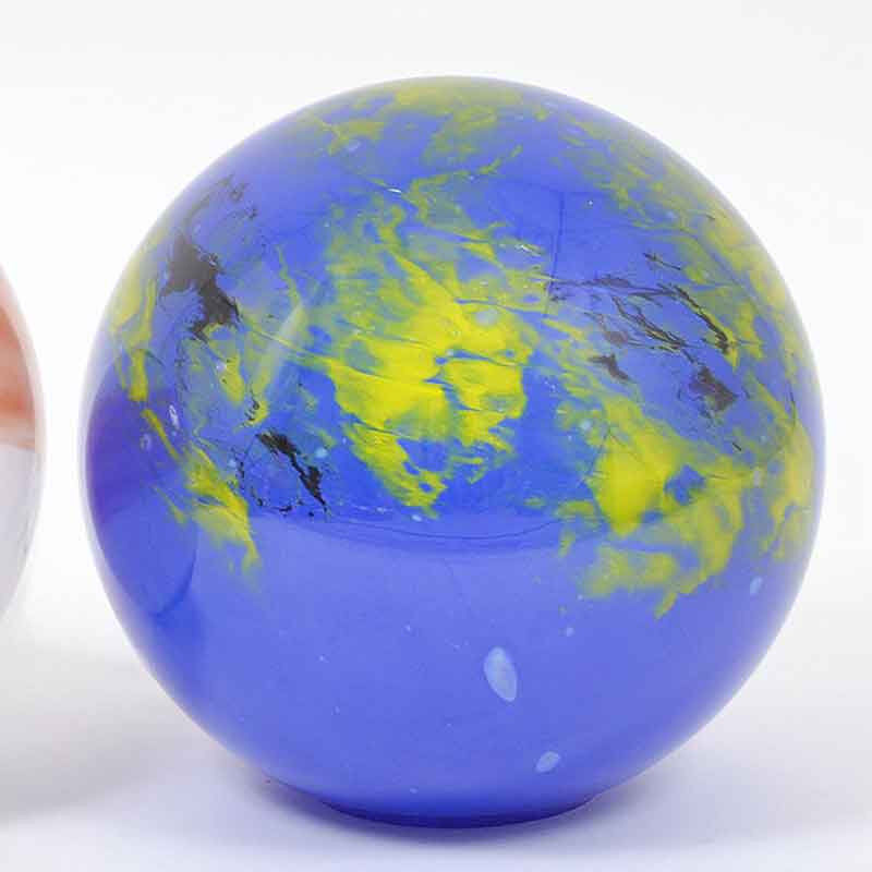 Lampe boule led Galaxie bleu océan verre 29x29x29cm
