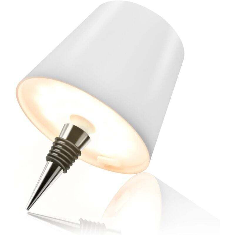 Lampe Bouteille LED Sans Fil Rechargeable, 3 Couleurs, Luminosité Réglable, IP54 Étanche pour Intérieur et Extérieur Ortviai