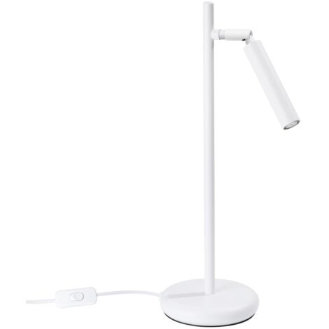 Lampe bureau blanche abat-jour orientable G9 8W Pastelo Sollux